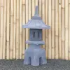 Product image 2 of the product “Japanese style Garden Lantern, made from Andesit Stone. Multipart. 80 cm Height, Roof is 40 cm width. ”